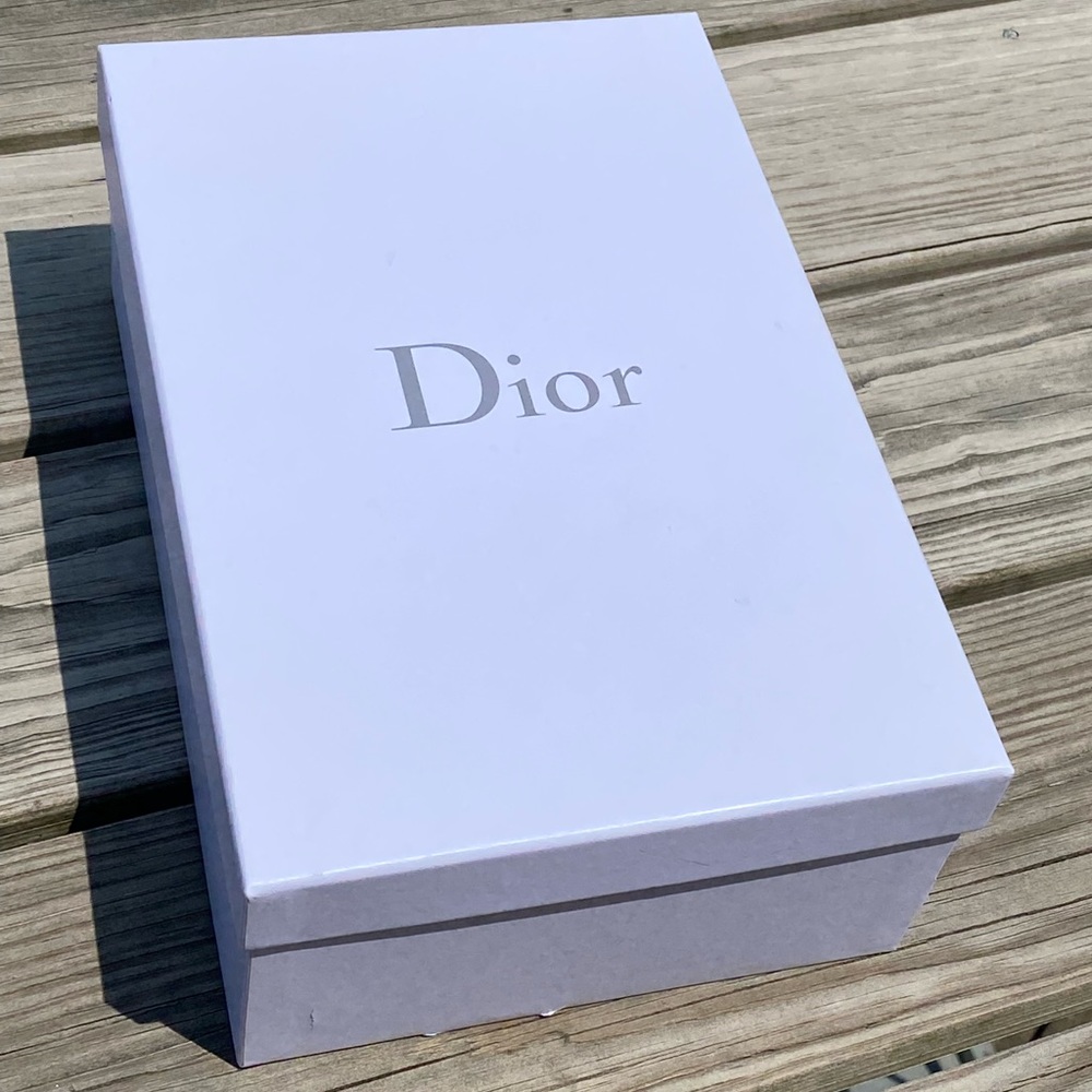 Dior EMBROIDERED COT sandals in UK 39 ; US 8.5-9 in color blue and cream - Picture 2 of 9